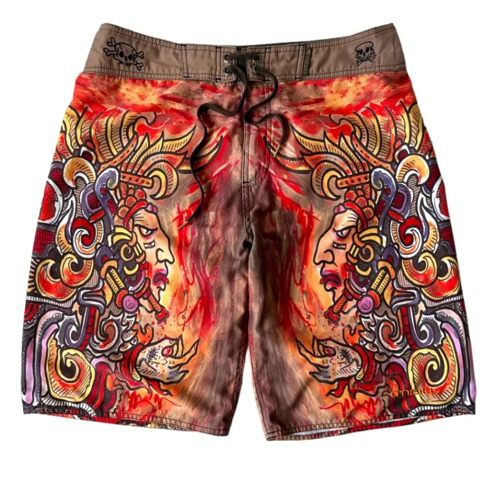 RARE Vintage O'Neill Henk Schiffmacher Board Shorts Size 30